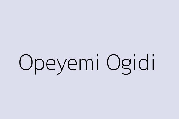 Opeyemi Ogidi